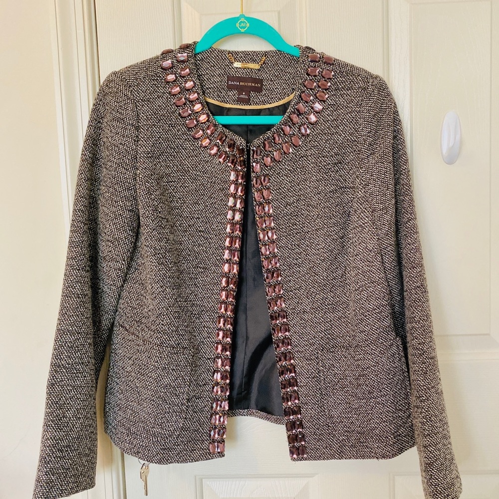 Dana Buchman dazzled brown coat